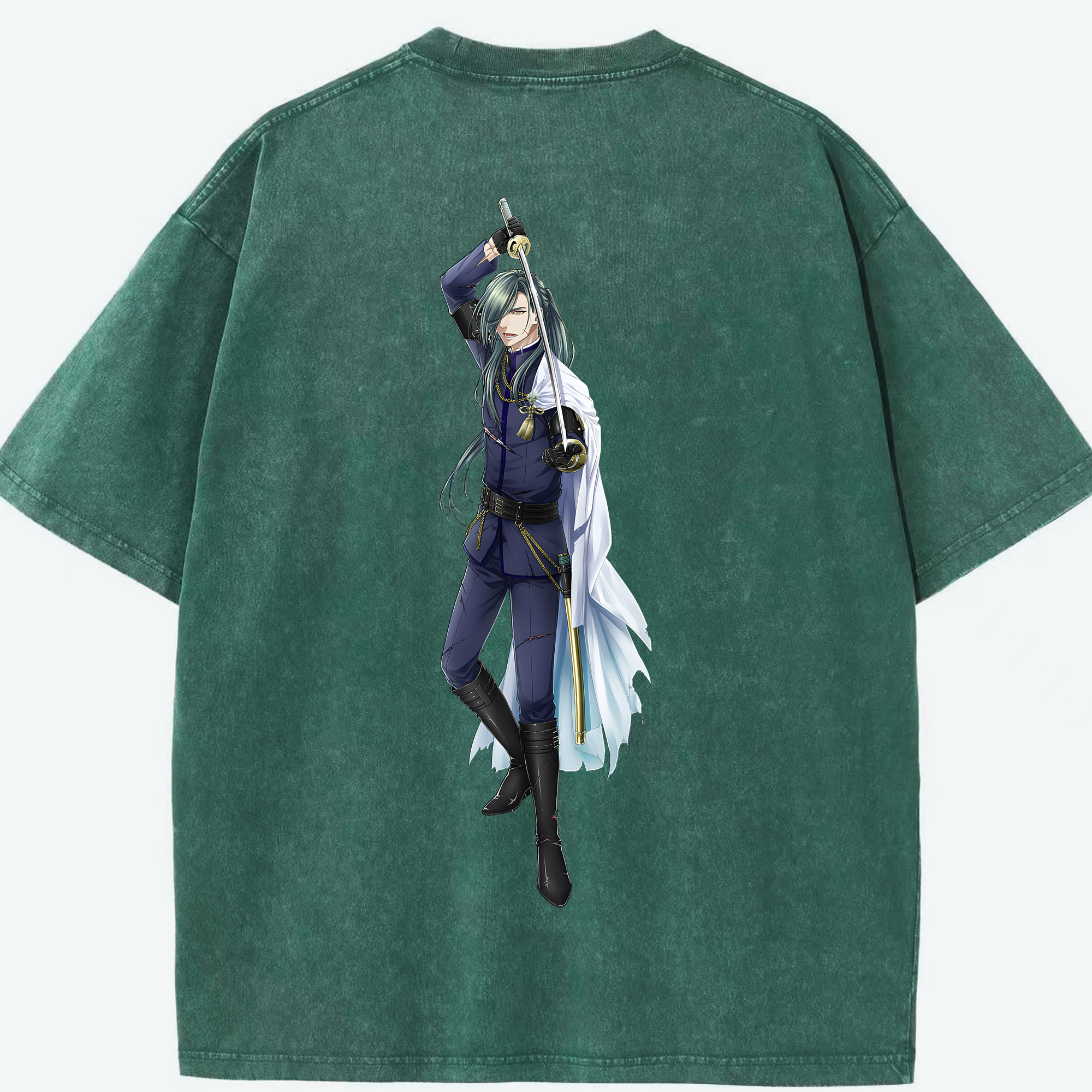 （画像用） 刀剣乱舞 Touken Ranbu 綿100% ヴィンテージ風 半袖Tシャツ（背面プリント）